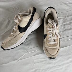 Women's Cream and Black Sneakers